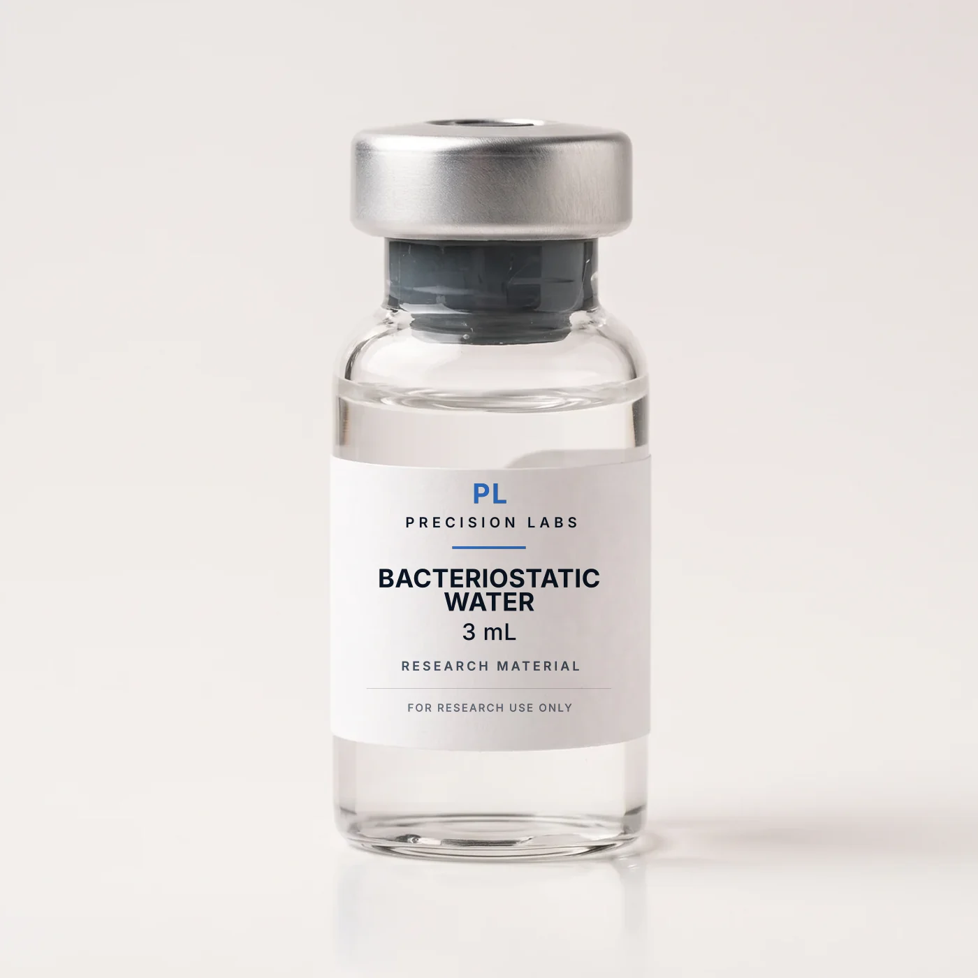 Precision Labs Bacteriostatic Water 3 mL research material vial